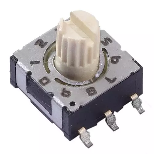 CTS Coded Rotary Switch SMD/SMT Shaft Actuator 10 Position, 220AMC10R