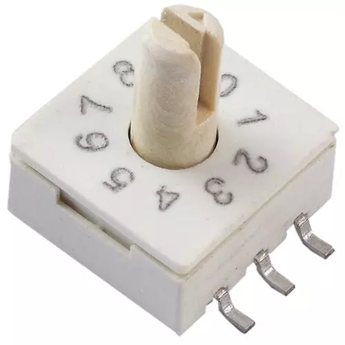 CTS Coded Rotary Switch SMD/SMT Shaft Actuator 10 Position, 221AMC10R