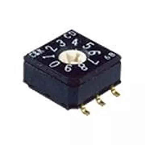 C&K COMPONENTS Coded Rotary Switch Through Hole Termination Flush Actuator, CD10RM0CB