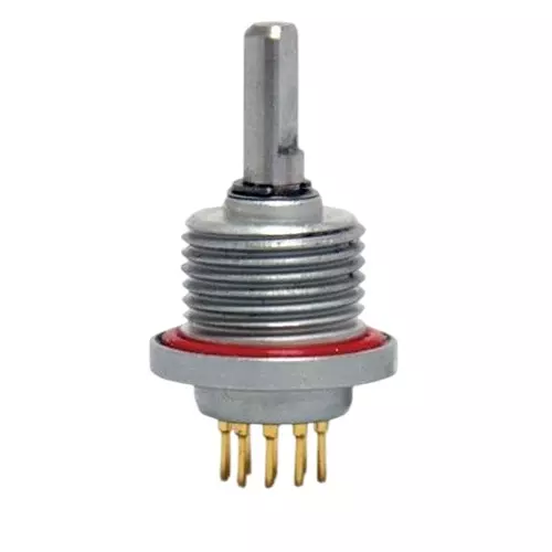 GRAYHILL Rotary Switch Non-Illuminated Solder Pin Termination 200 mA Shaft Actuator 28 V DC, 77SP36-01-1-10N