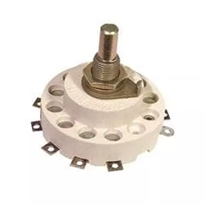 Ohmite Rotary Switch Non-Illuminated Solder Terminal Termination 15 Amp Rotary Actuator 20 V DC, 111-3E