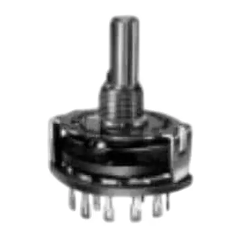 ALPHA Rotary Switch Non-Illuminated Solder Lug Termination 300 mA, SR2511F-0205-32K0A-S8-N-W-294