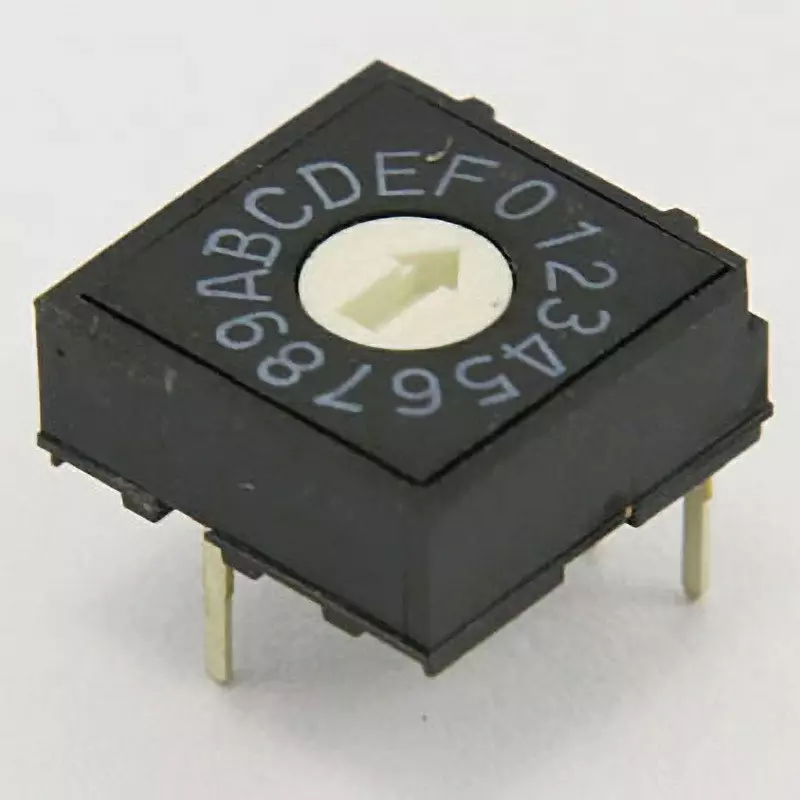 Omron Rotary Dip Switch Top Operation Flat Type, A6R-161RF