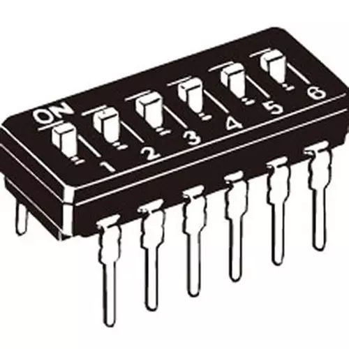Omron Sealed Dip Switch 100 mohm or more at 250 V DC, A6D-5103