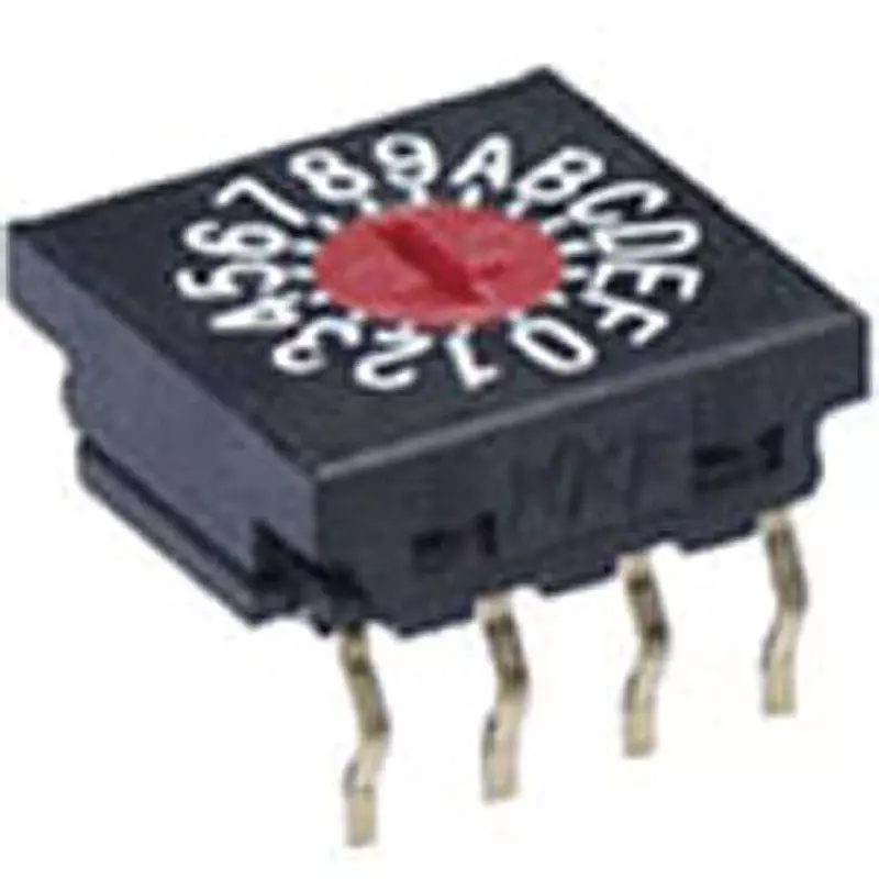 NKK SWITCHES Dip Rotary Switch PC Terminal, FR01-FR16P-ST (Pack of 50)