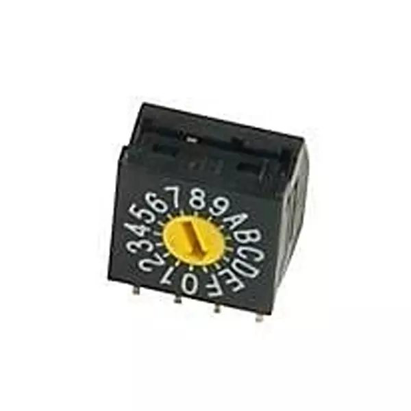 NKK SWITCHES Coded Rotary Switch Through Hole Rotary Actuator 16 Position, FR01FC16H-06XL-S