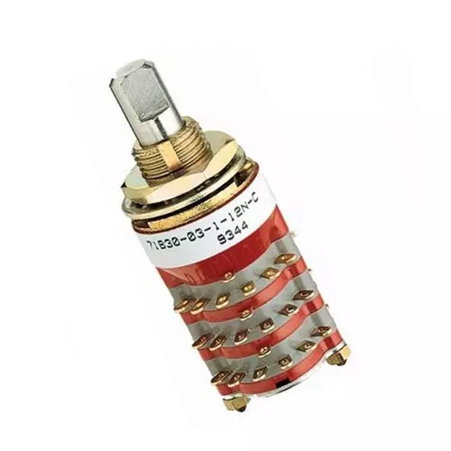 GRAYHILL Rotary Switch Non-Illuminated Solder Lug Termination 250 mA Flatted Actuator 30 V DC, 71B30-03A12N