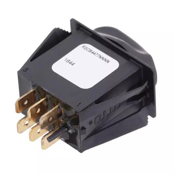 Otto Rotary Switch Non-Illuminated Quick Connect Termination 16 & 20 Amp Knob Actuator 12 V DC, 28 V DC, R2CB4477NNNN