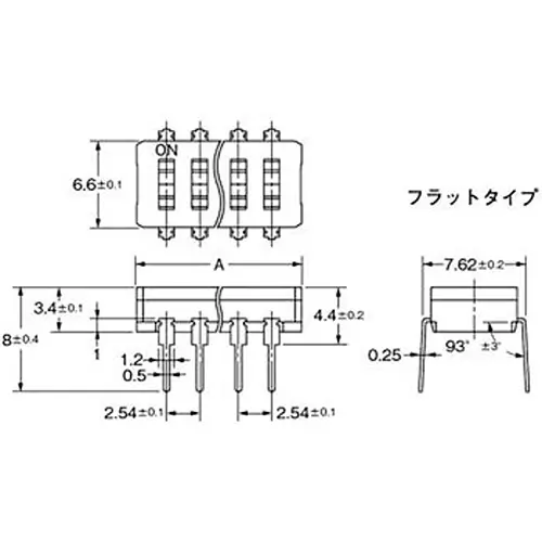Omron Sealed Dip Switch Flat Type 6-Pole, A6D-6100