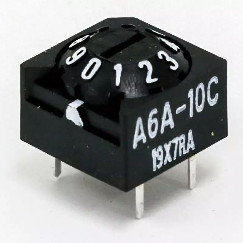 Omron Sealed Rotary Dip Switch Cone Type, Cone type, A6A-10C