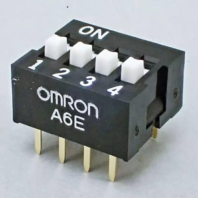 Omron Slide Dip Switch Convex Type 4-Pole, A6E-4104-N