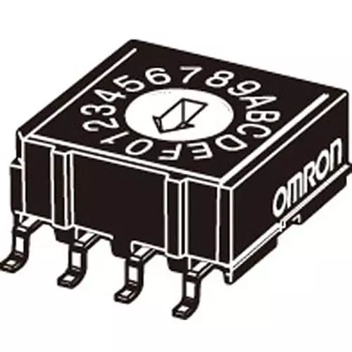 Omron Rotary Dip Switch -20 to +80℃ Operating Temperature, A6RS-161RF