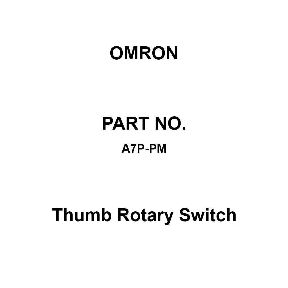 Omron Thumb Rotary Switch Light Gray, A7P-PM