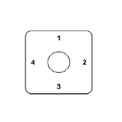 Kaycee AC/DC Rotary Switch Four Way, No Off 90° 16 Amp Single Phase, RP127D/LM