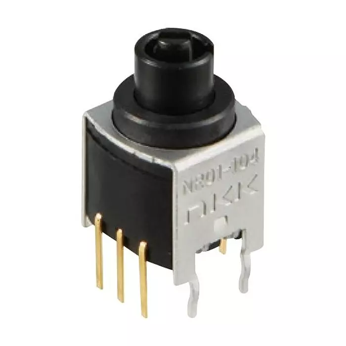NKK SWITCHES ROTARY SWITCH, SP4T, 0.4VA, 28VAC/DC, TH, NR01104ANG13