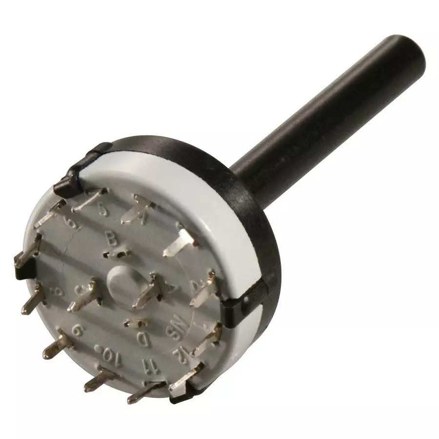 LORLIN Rotary Switch, Sp12T, 0.15A, 250VAC, CK1054