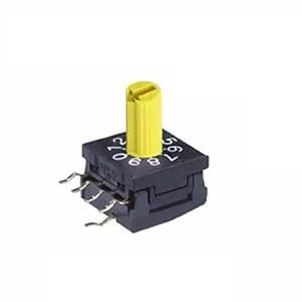 NKK SWITCHES Coded Rotary Switch Through Hole Rotary Actuator 10 Position, FR01KC10H-S