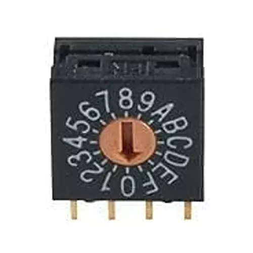 NKK SWITCHES Coded Rotary Switch Through Hole Rotary Actuator 16 Position, FR01FR16H-S