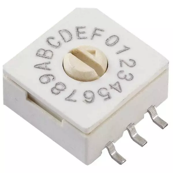 CTS Coded Rotary Switch SMD/SMT Flush Actuator 16 Position, 221AMA16R