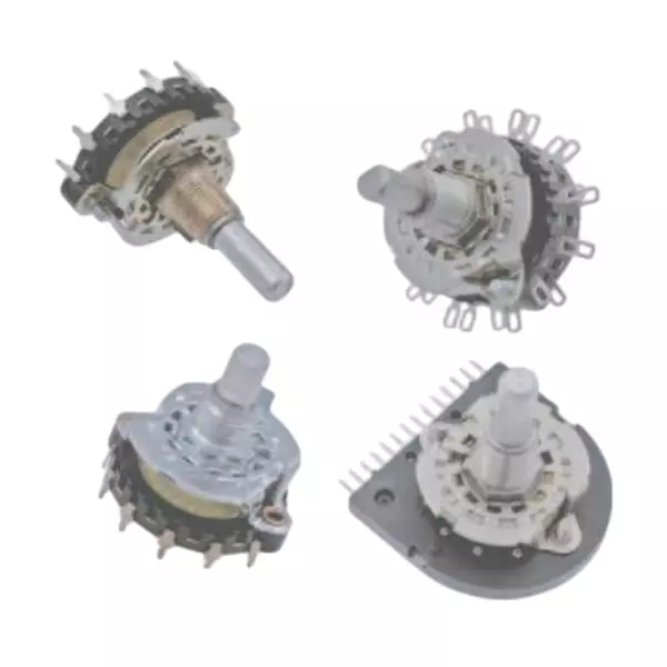 CTS Rotary Switch Non-Illuminated Solder Lug Termination 750 mA Round Actuator 28 V DC, 212T0112N332RA