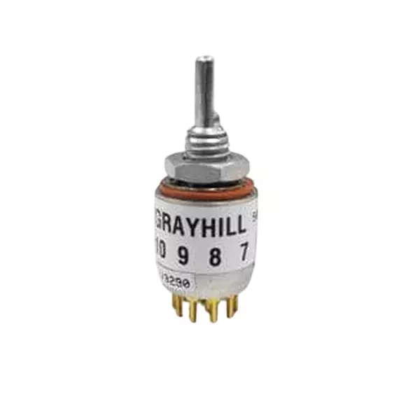 GRAYHILL Rotary Switch Non-Illuminated Solder Lug Termination 200 mA Flatted Actuator 28 V DC, 50A36-01-1-05N