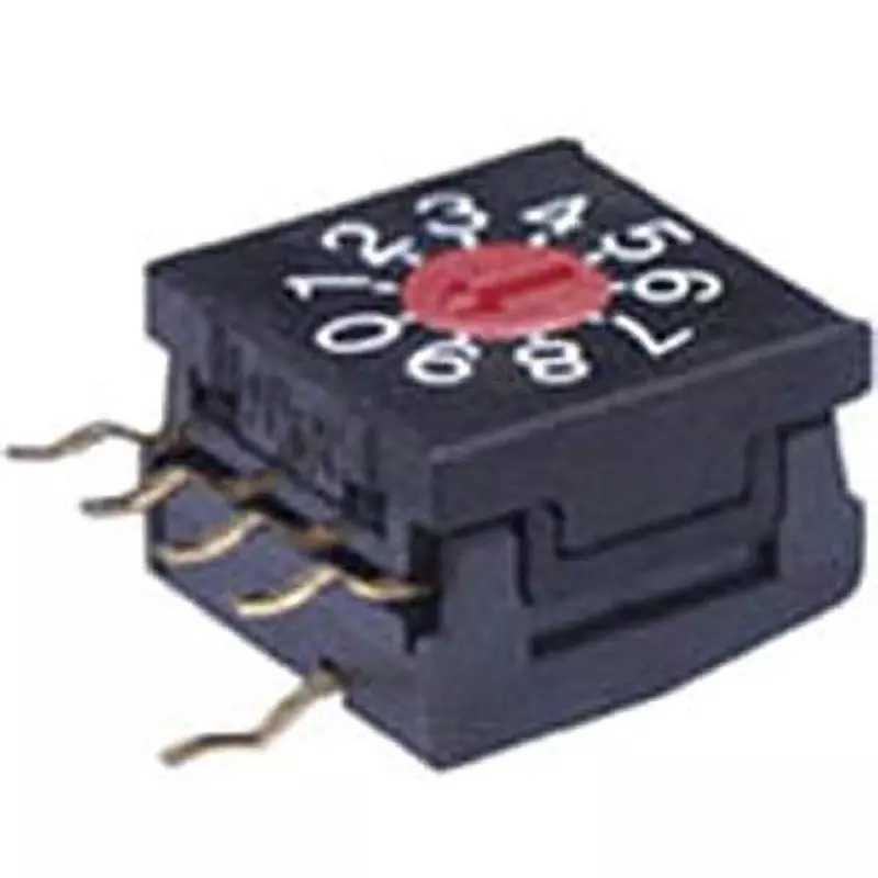 NKK SWITCHES Dip Rotary Switch PC-H Terminal, FR01-FR10H-ST (Pack of 50)