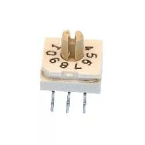 GRAYHILL Rotary Dip Switch Solder Pin Termination Rotary Actuator, 94HBB08T