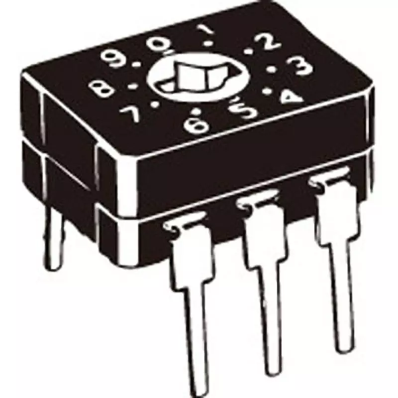 Omron Sealed Rotary Dip Switch Top Operation, A6C-10R(N)