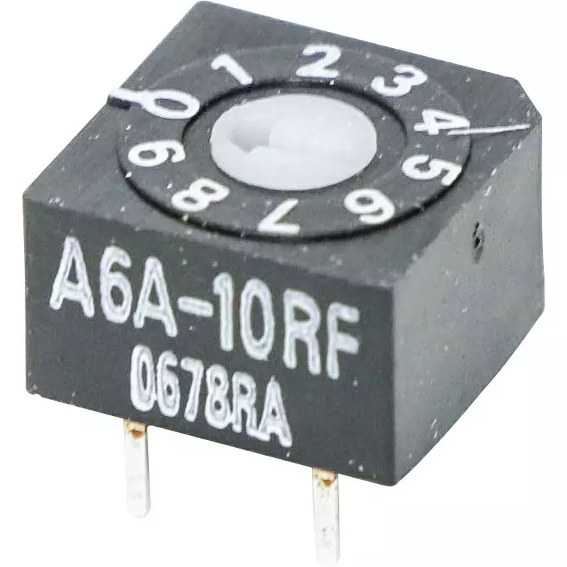 Omron Sealed Rotary Dip Switch Flat Type, A6A-10RF