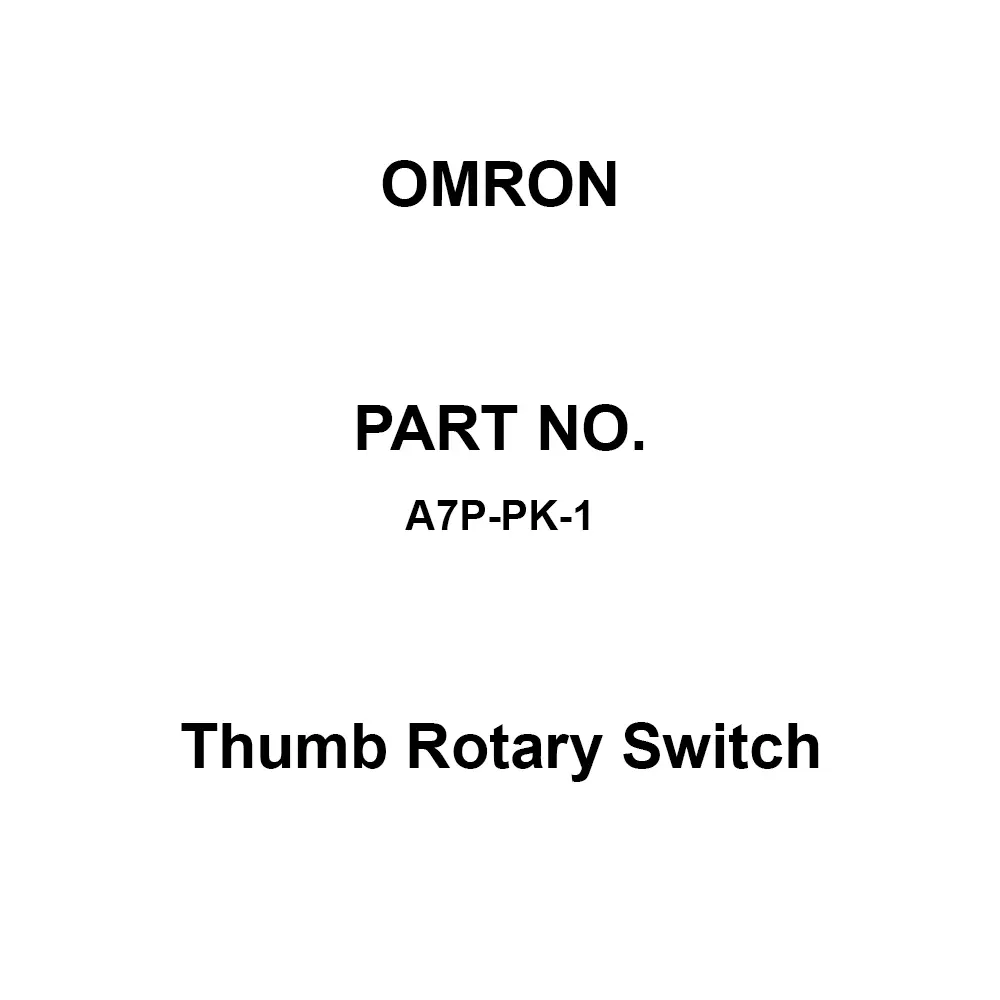 Omron Thumb Rotary Switch Black, A7P-PK-1