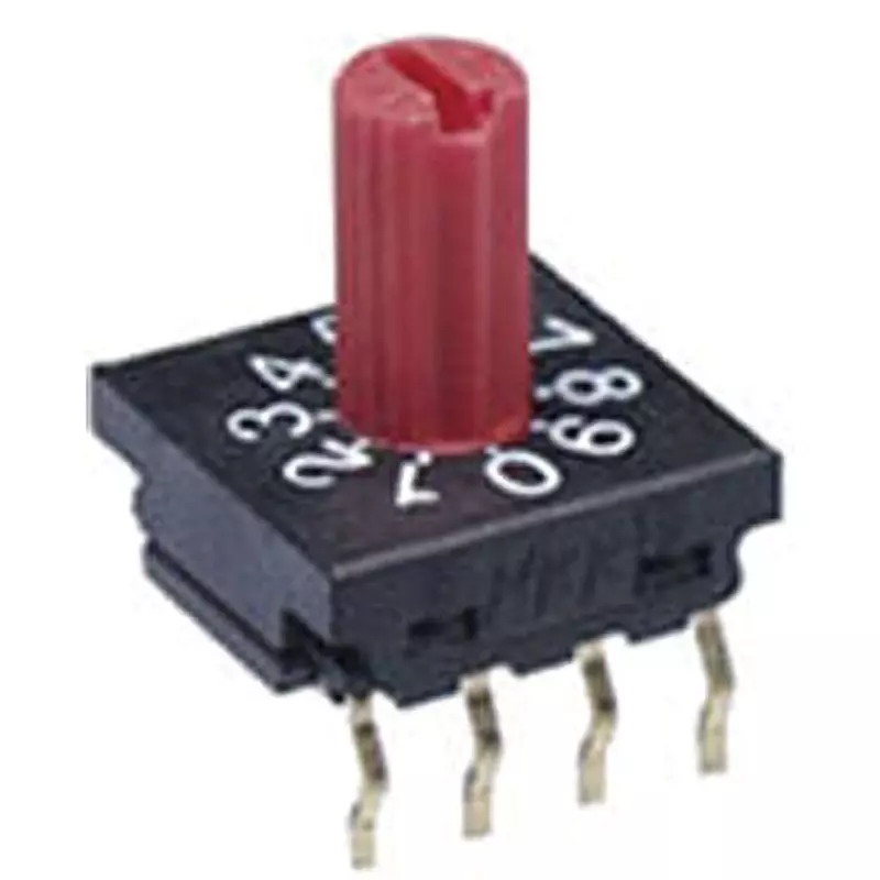 NKK SWITCHES Dip Rotary Switch PC Terminal, FR01-KR10P-ST (Pack of 50)