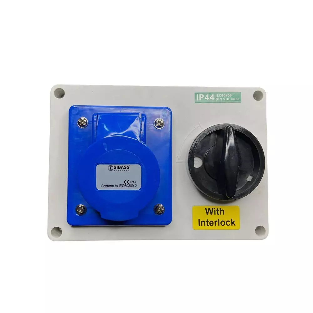 Sibass Electric Interlock Switch with CE Mark 32 A 4 Pin and IP 44 Rating, SE-895A
