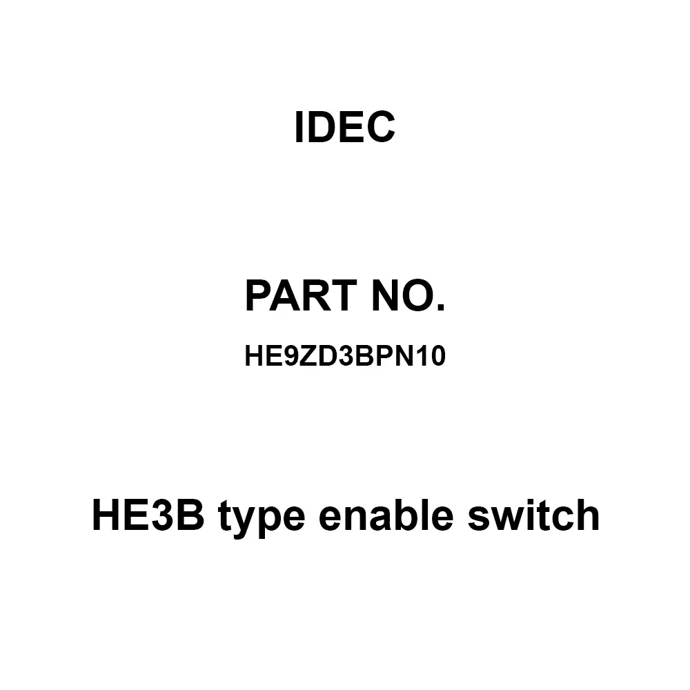 IDEC HE3B type enable switch Silicon Rubber Black, HE9ZD3BPN10 (Pack of 10 Pcs)