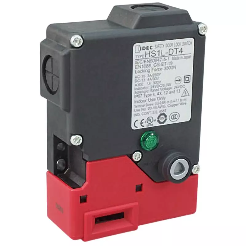 IDEC Hs1L Safety Switch With Solenoid 50 Mω Or Less (Initial Value) BlACk / Red, Hs1L-Dt44Kmsr-G