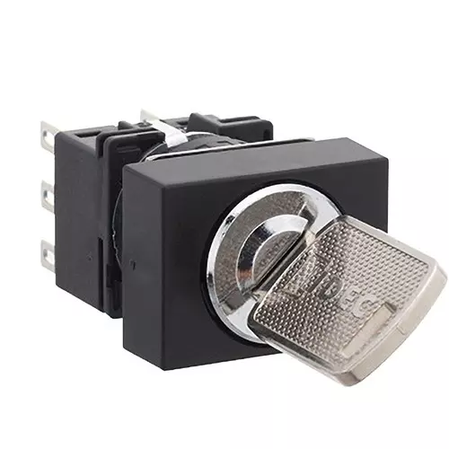 IDEC LB Series Selector Switch with Key Long Square Φ16 mm Diameter, LB3K-2T2VB