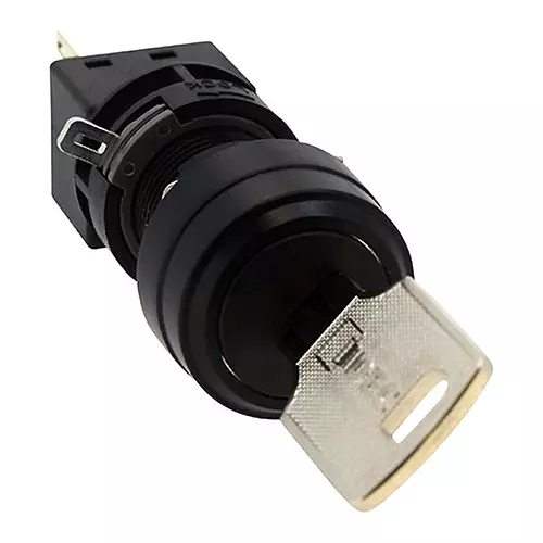 IDEC H6 Series HA K Type Selector Switch with Key Round Φ16 mm, HA1K-21C1B
