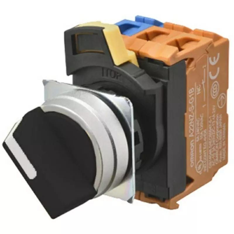 Omron Opacity Type Selector Switch 2 Notches 1A2B Φ22 mm Mounting Hole Diameter, A22NS-2ML-NBA-G122-NN