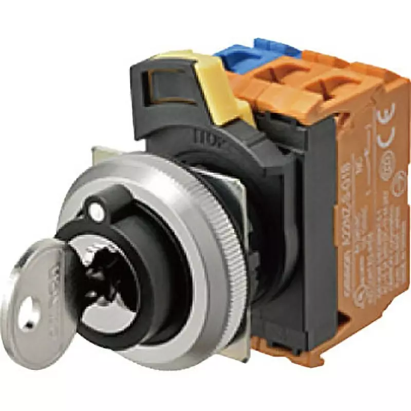 Omron Key Type Type Selector Switch 3 Notches 1A1B Φ30 mm Mounting Hole Diameter, A30NK-3MM-01DA-G120
