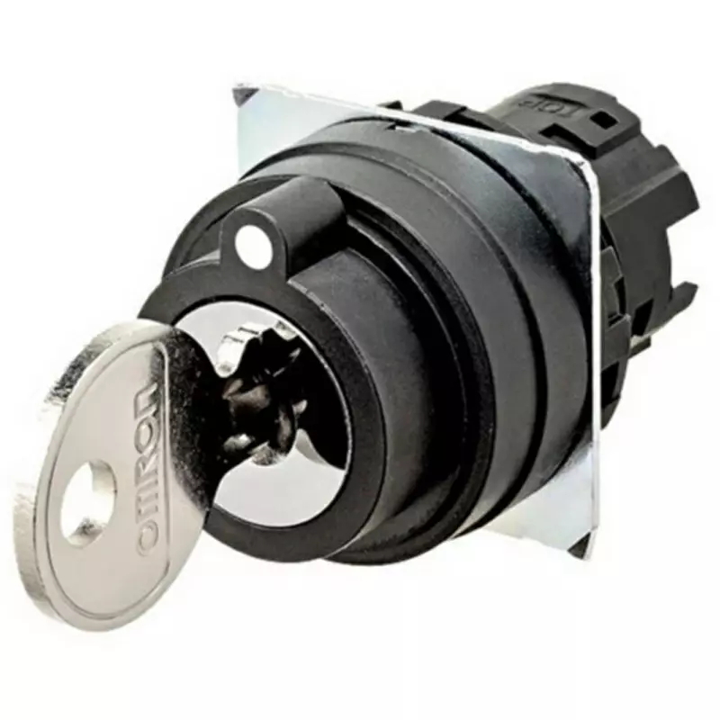 Omron Key Type Selector Switch 3 Notches Φ22 mm Mounting Hole Diameter, A22NZ-3BR