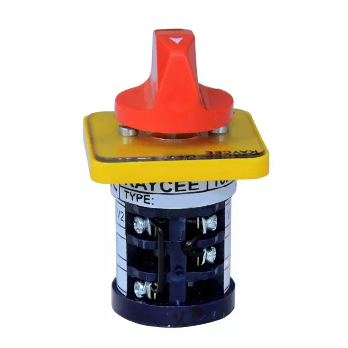 Kaycee Voltmeter Selector Switch VPN Type 12 Amp 8 Position Red, 4T44VPN