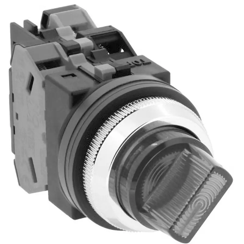 IDEC Series ASLN Type Illuminated Selector Switch LED 90° 2 Notch Φ30 mm, ASLN22222DNPW