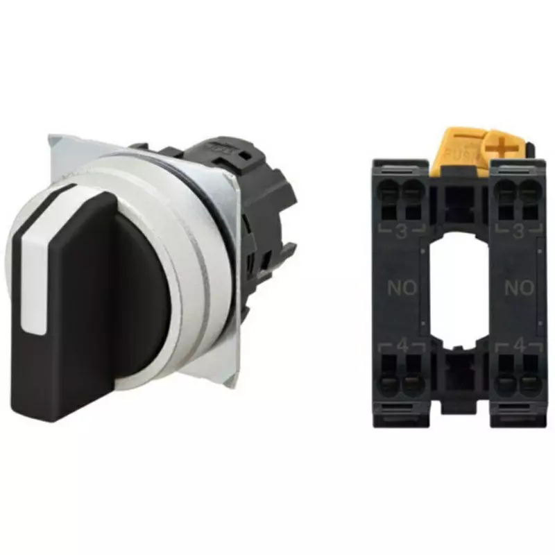 Omron Opacity Type Selector Switch 3 Notches 2A Φ22 mm Mounting Hole Diameter, A22NS-3MB-NBA-P101-NN
