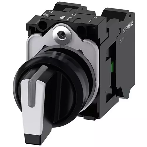 Siemens Panel Mount Selector Switch DPST Non-Illuminated 10 Amp, 982-3SU11002BM603NA0
