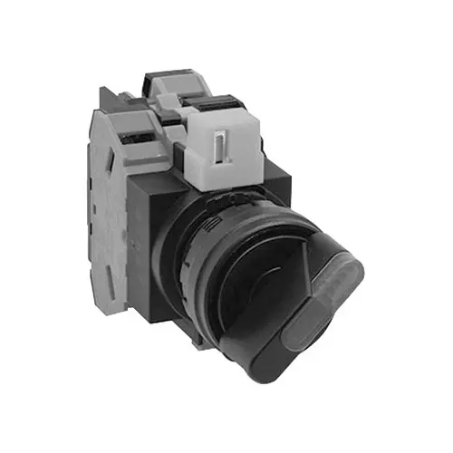 IDEC HW Series Illuminated Selector Switch LED 45° 3 Notch Amber 22 mm Diameter, HW1F-302Q2A