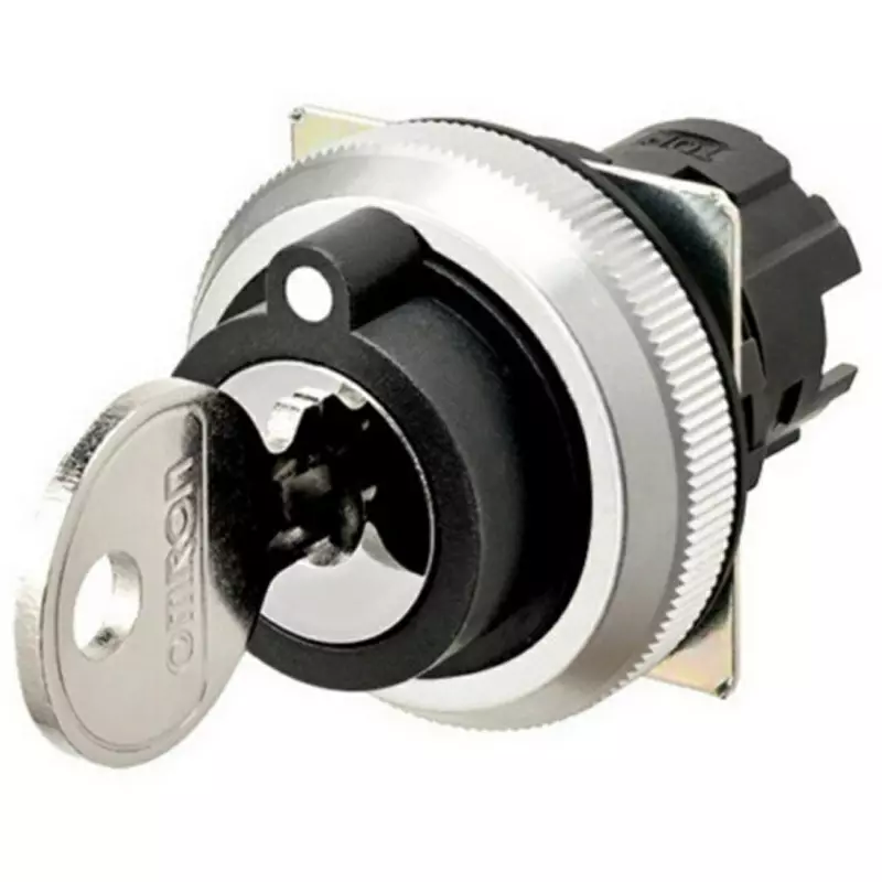 Omron Key Type Type Selector Switch 3 Notches Φ30 mm Mounting Hole Diameter, A30NZ-3ML-01DA