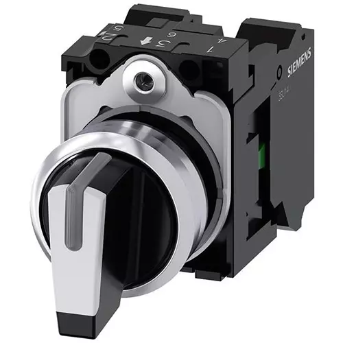 Siemens Panel Mount Selector Switch DPST-NO Illuminated 10 Amp, 982-3SU11502BM603NA0