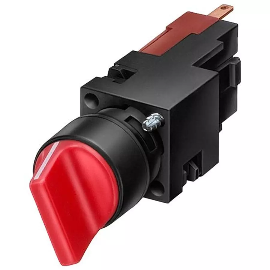 Siemens Panel Mount Selector Switch DPST-NO Non-Illuminated 300 mA, 4 Amp, 982-3SB22102DB01