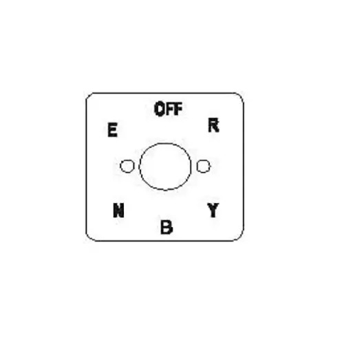 Kaycee Ammeter Selector Switch APN Type 12 Amp 6 Position Black, 6T56APN