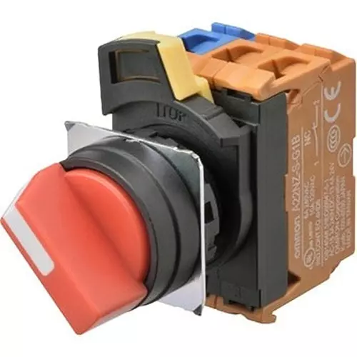 Omron Selector Switch 1B Contact Configuration, A22NS-2BL-NGA-G002-NN