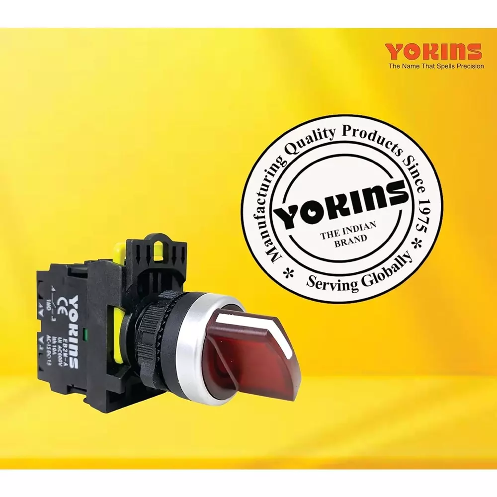 yokins-illuminated-selector-switch-2-way-1no-contact-22-mm-mounting-hole-diameter-220-v-ac-operating-voltage-red-eb2m-a-10xd-pack-of-10-pcs